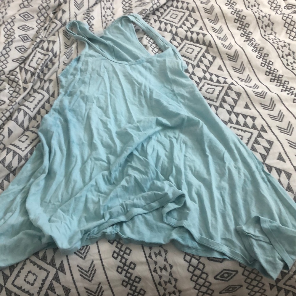 Blue swimsuit coverup dress